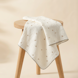 3 Layer Gauze Blanket - Moon & Stars