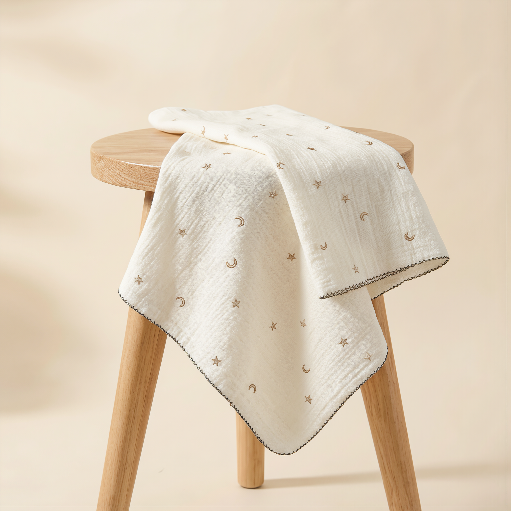 3 Layer Gauze Blanket - Moon & Stars