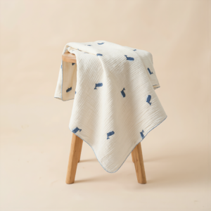 6 Layer Gauze Blanket - Whales